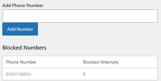 Prevent Fake Numbers